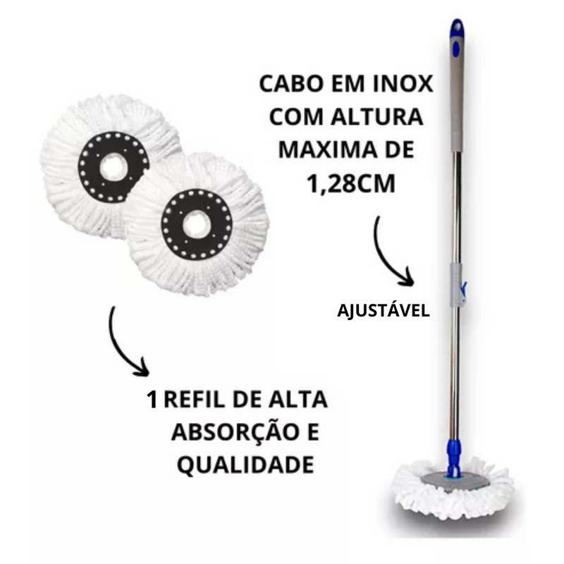 Mop Giratório Limpeza Fácil