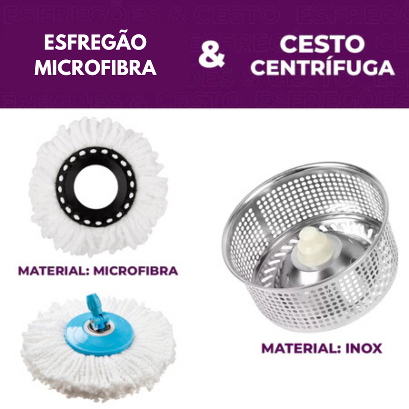 Mop Giratório Limpeza Fácil