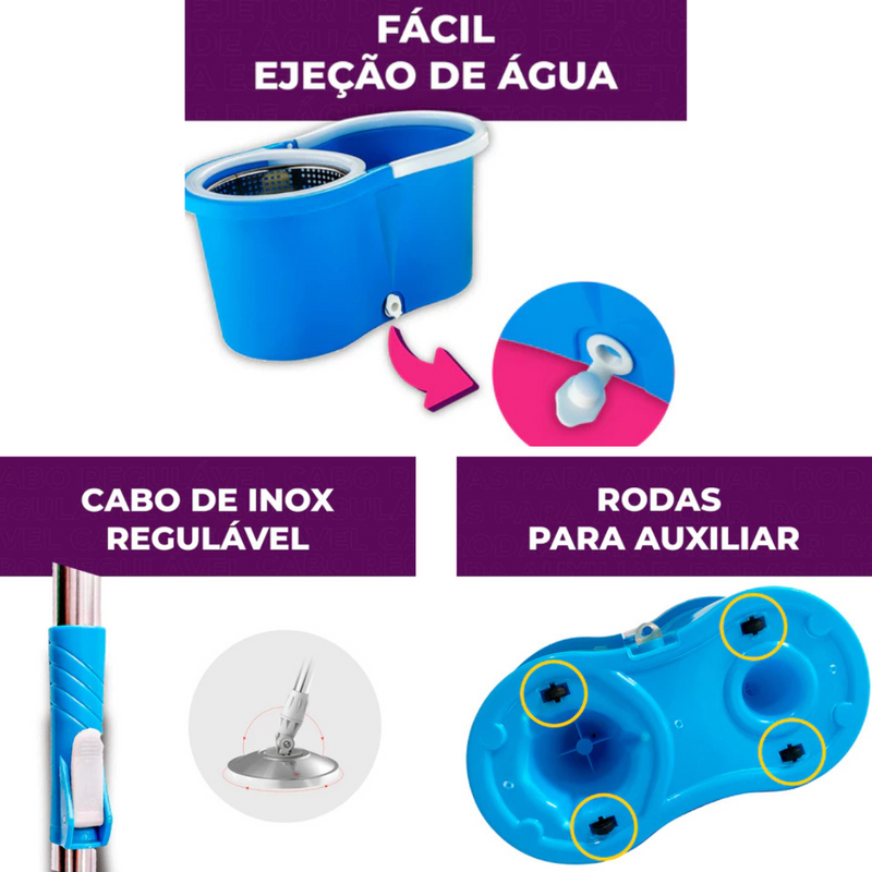 Mop Giratório Limpeza Fácil